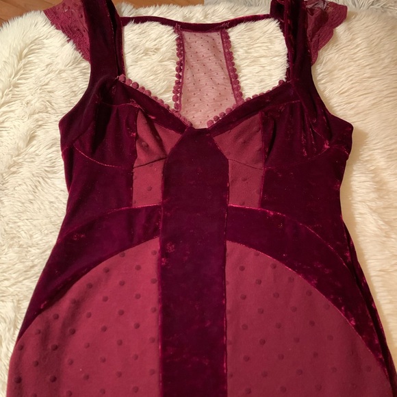 Free People Dress Size XS Sweetheart Neck Mini Dress Red - Picture 8 of 14